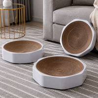 Octagonal Cat Scratcher, Interactive Plastic Cat Toy, Cat Scratcher for Large Cats, Replaceable Corrugated Cardboard