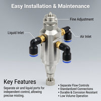 Stainless Steel Spray Tip Nozzle, G3/16 Male Thread Misting Nozzle, 0.2mm Orific #variant:Fan-shaped spray nozzle