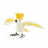 Decorative Cockatoo Figurine Realistic Cockatoo Statue Painted Bird Ornament Intricate for Desk, Shelf