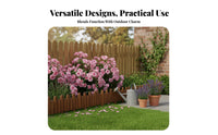 Fir Wood Flower Bed Fence Soil Retaining Flexible Garden Border Fence Wooden Log Roll Edging Easy Installation for Gardeners
