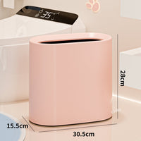 Sha Ai Jie 8L Square Plastic Trash Can for Home Use