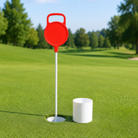15 Pieces Putting Green Flag, Driving Range Flag with Fiberglass Pole, Practice Putting Accuracy Flag for Golfers