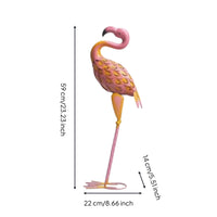 Flamingo Lawn Ornament Textured Metal Flamingo Tall for Patio