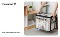Wheeled book container Large Capacity Storage Container Clear View for Study Room