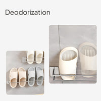 Stainless Steel Wall-Mounted Slipper Rack, No-Drill Install
