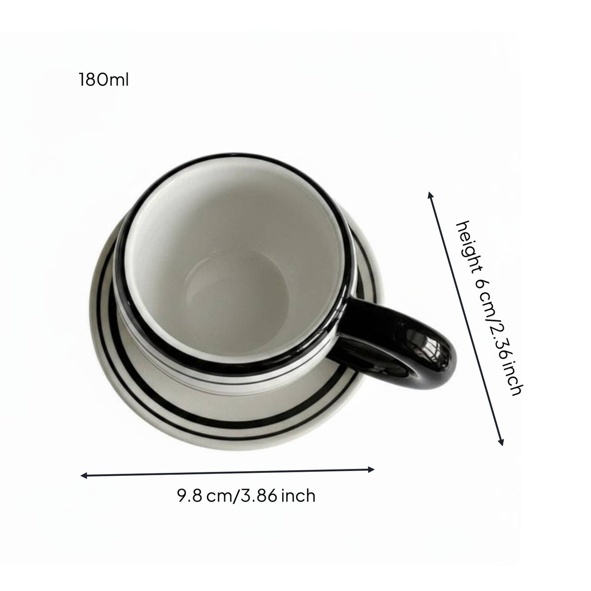 Classic Cup Set 200 Ml Bone China Cup and Saucer Decorative Tableware for Home