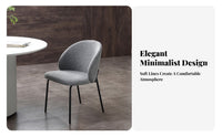 Curvedspine Padded Seat Nordic design Dining Room Chair Light Luxury long-lasting Frame for Interior Designers, Adults
