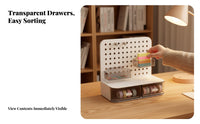 Clear-Front Collectible Case Transparent Door Display Box Stackable Design