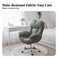 Adjustable Height Cushioned Swivel Recliner Sofa-Like Comfort Recliner with Footrest Reclining Function Office Chair Ergonomic Design for Students, Homeowners, Bedroom, Study Room, Reading, Short Restping