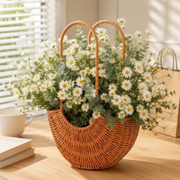 Woven Flower Basket Lightweight Home Decor Long-Lasting for Gift Giving