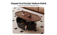 Movable on Wheels Oval Rolling Storage Cart Space-Saving Design Wheeled Storage Table 360° Swivel Casters Living Room Furnishing Multifunctional for Apartment Dwellers, Homeowners, Families, Small Areas, Bedroom, Home Office