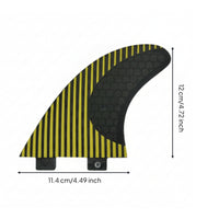 Honeycomb Surfboard Fin with Double-Tab Base Compatible Surfboard Fins with Double Tabs High-Performance Lightweight for Surfers