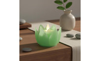 LED Lotus Candle Glowing Ember Effect Electronic Lotus Flower Light Smokeless Battery Operated Buddhist Lamp for Buddhists, Altar