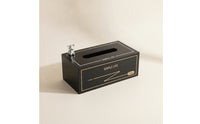 Tissue Box with Bear Figurine Wooden Tissue Box Cover Organizer for Living Room, Bedroom