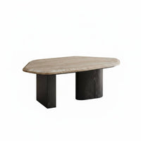 Wabi-Sabi aesthetic Sculptural Low Table Natural Aesthetic Bean-Shaped Coffee Table Irregular Shape Living Room Furniture Minimalist Design for Apartment Dwellers, Homeowners, Interior Designers, Lounge Area, Home Office, Bedroom