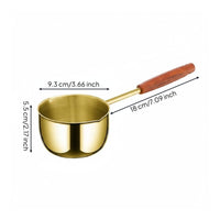 Oil Pot Thickened Body Long Handle Oil Pot Rust Resistant Saucepan with Pouring Lip