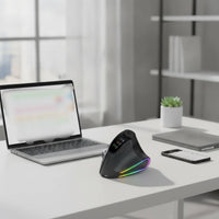 Vertical Ergonomic Mouse Wireless Mouse with Color Display Rechargeable Type-C for Office Workers, Laptop Users, Desk Setups