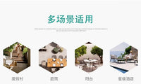 法式户外中古庭院民宿露天餐厅桌椅咖啡厅美式休闲网红花园藤编椅 款式3