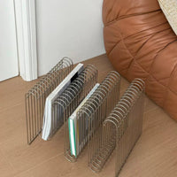 Wire Magazine Holder Space-Saving Metal Magazine Rack Sturdy for Desktop