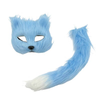 Canine Mask with Tail Mysterious Tail Lovely for Cosplay