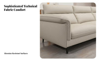 clean-lined Settee Italian design Sofa abrasionResistant Couch for Apartment Dwellers, Pet Owners, Living Room, Lounge Area