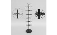 Rotating Display Rack with Hooks 6-Tier Retail Display Stand with Hooks Floor-Standing for Retailers, Shop Owners, Boutiques, Gift Shops, Craft Fairs