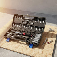 51 Pieces Ratchet Socket Set Precision Calibration Socket Wrench Kit Auto Repair Tool Set