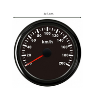 Global Positioning Speedometer, 85mm Waterproof and Dustproof, Red Backlight, Universal 0-200km/h for Car, Motorcycle, Boat