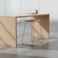 Minimalist Bar Stool Slim Metal Legs Home Seating Space Saving