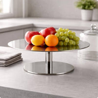 Double-Tier Mirrored Tray Minimalist Serveware Decorative