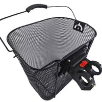 Vintage Quick-Release Front Bike Basket, Metal Mesh, Portable and Detachable