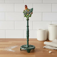Cast Iron Hen Paper Towel Stand Decorative for Dining Room