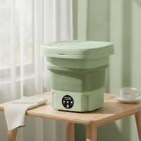 Foldable Washing Machine with Basket Electrical Outlet Powered Mini Washing Machine Portable Washer Water-Resistant Collapsible