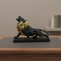 Lion Statue Collectible Resin Lion Figurine Detailed Mane for Office