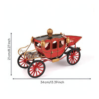 Regal Carriage Model Tabletop Vintage Carriage Model Industrial Stylistic Embellishment for Office