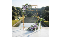 2 Pieces Wedding Arch Flower Swag Reusable Wedding Arch Flower Decoration Realistic Look Welcome Sign Floral Decoration for Outdoor, Bridal Shower