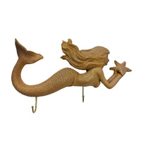 Mermaid Wall Hook Nautical Wall Hanger with Hooks Decorative for Decorators