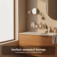 surface-mounted-mountedmountedMounted Toiletry Holder toolno-cost installation Storage Shelf