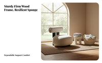 Hippo-Shaped Armchair Sturdy Construction Living Room Furniture Soft to the Feel High-Resilient for Homeowners
