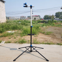 Adjustable Height Cycle Repair Stand Tripod Bike Repair Stand with Tool Tray Compact Steady for Workshop