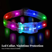 High Visibility LED Pet Collar Multiple Flash Modes Light up Pet Collar Adjustable