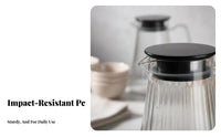 Reusable Acrylic Water Pitcher Safe Acrylic Water Carafe with Lid Easy to Clean for Restaurant Employees, Families, Hotel, Bar, Refrigerator