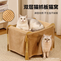 猫咪猫抓板猫窝一体双层上下铺耐磨不掉屑剑麻四季通用大猫专用窝