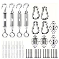 Shade Sail Hardware Set Fixing Parts Shade Sail Mounting Kit Outdoor