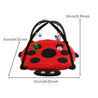 Ladybug Pet Tent Interactive Cat Playhouse Compact for Cats, Kittens