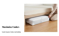 Under-Bed Wheeled container compact Household Storage Clear View Design for Closet