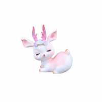 Compact Size Mini Deer Figurine Dreamy Aesthetic Mini Deer Statue Stable Base for Girls, Women, Center Console, Bedroom