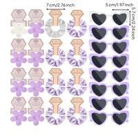 Sunglasses Set with Hair Clips Satin Gift Set with Hair Clip Playful for Parties