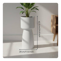 Metal Plant Stand Artistic Piece Modern Pedestal Planter Stable Base Minimalist Floor Pot for Living Room, Office