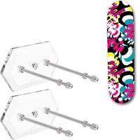 Acrylic Wall Mount Display Rack for Skateboards and Scooters